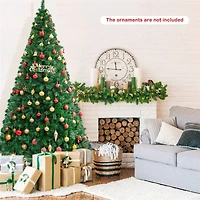 Costway 8ft. Unlit Green Pine Artificial Indoor/Outdoor Christmas Tree with Stand