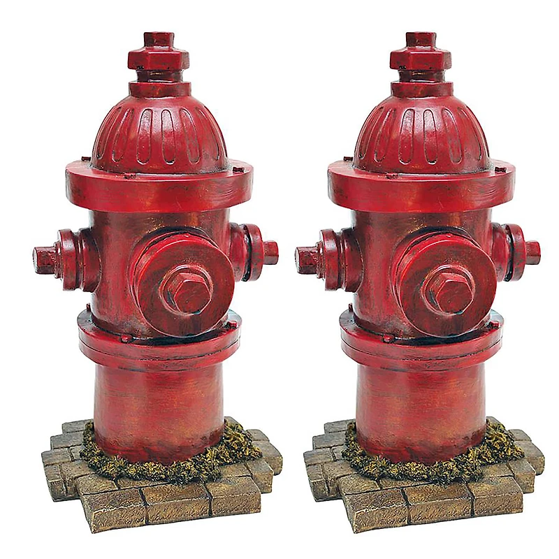 Design Toscano 14" Dog's Second Best Friend Fire Hydrant Statues, 2ct.