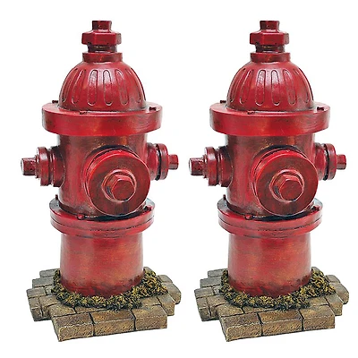 Design Toscano 14" Dog's Second Best Friend Fire Hydrant Statues, 2ct.