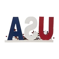 Glitzhome® 18" U.S.A. Wooden Table Decoration