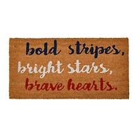 Hello Honey® Bold Bright Brave Coir Doormat