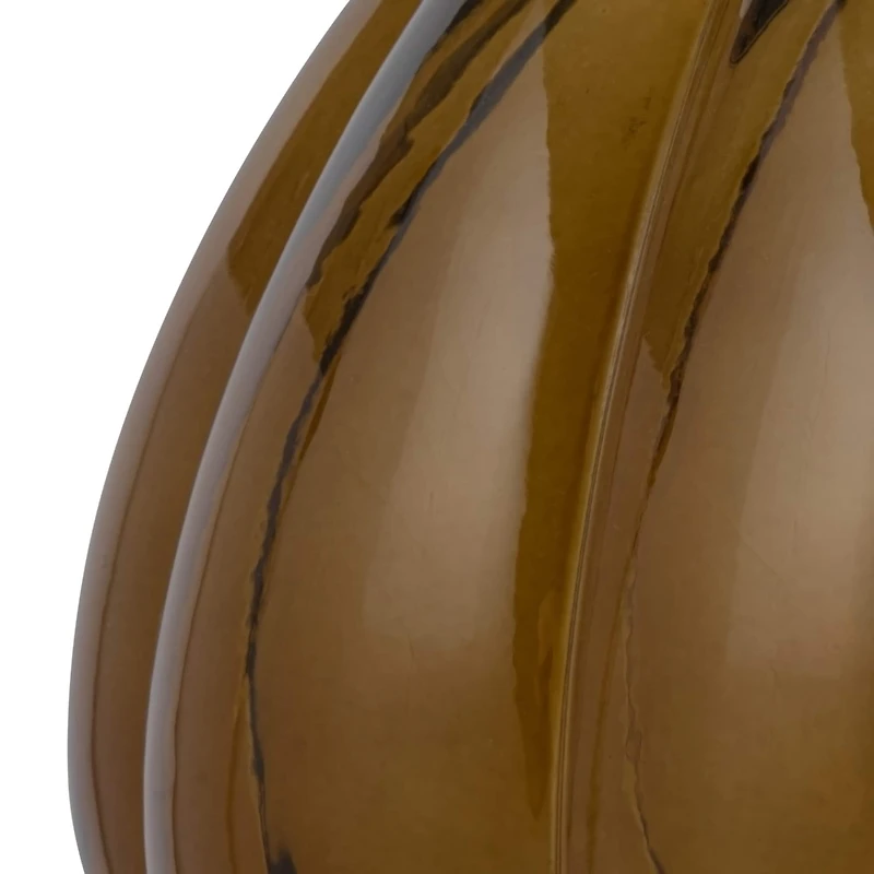Hello Honey® 9.75" Brown Round Fluted Glass Vase