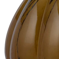 Hello Honey® 9.75" Brown Round Fluted Glass Vase