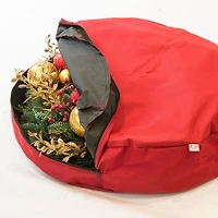 Santa's Bag 36" Hanging Christmas Wreath Storage Container