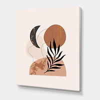 Designart - Moon & Sun Shapes In Retro Terracotta Tones I