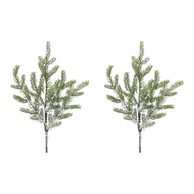 Wintry Green & Brown Pine Spray, 2ct.
