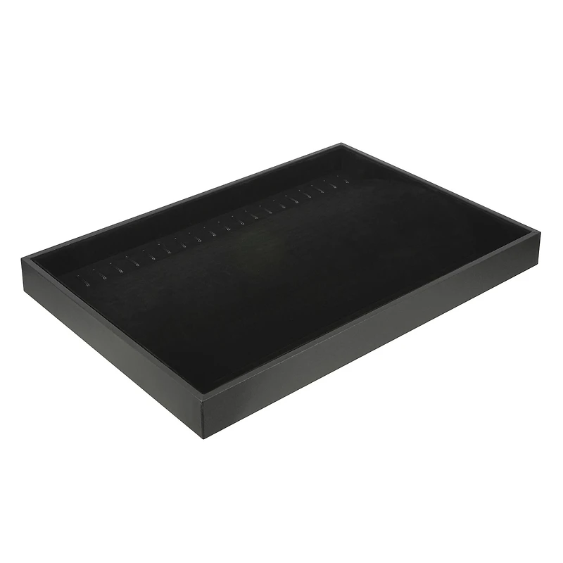 12 Pack: Black Velvet Jewelry Tray with Hooks by Bead Landing™ 