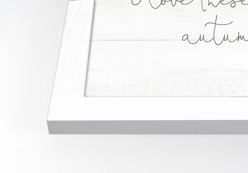 Autumn Days Fall Print in Walnut Frame