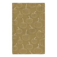 Grateful Hearts Mustard Pumpkin Tea Towel Set