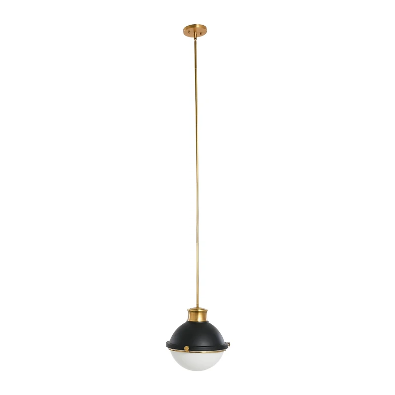 Hello Honey® Robert Stevenson Lighting Cameron Two-Tone Metal & Frosted Glass Ceiling Light