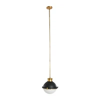 Hello Honey® Robert Stevenson Lighting Cameron Two-Tone Metal & Frosted Glass Ceiling Light