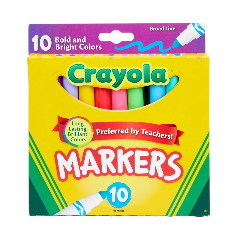 12 Packs: 10 ct. (120 total) Crayola® Bold and Bright Broad Line Markers
