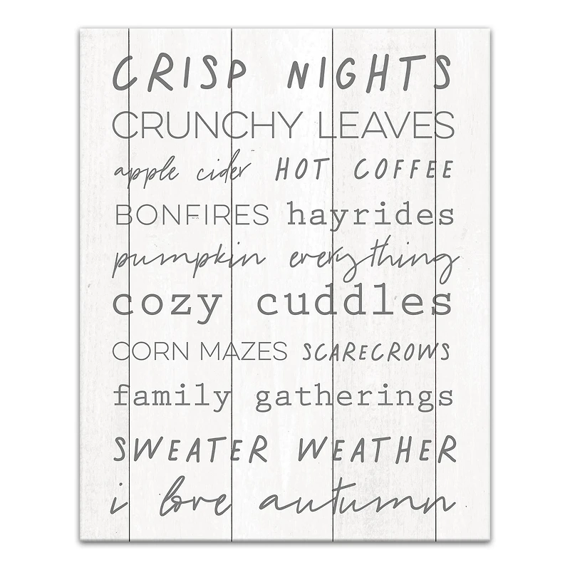 I Love Autumn Canvas Wall Art