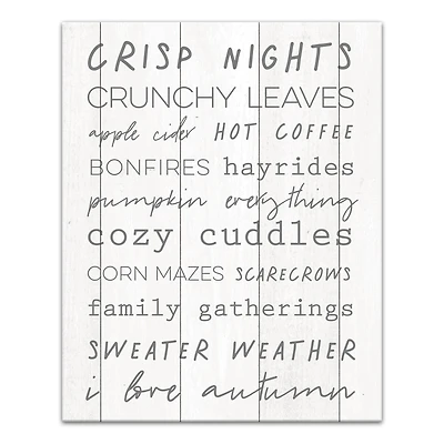 I Love Autumn Canvas Wall Art