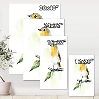 Designart - Little Robin Bird On A Branch