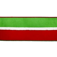 3.5" x 18ft. Red & Green Wired Felt Ribbon by Celebrate It®