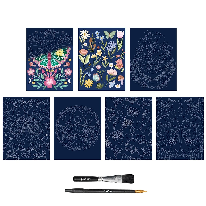 Brea Reese™ 6" x 8" Spring Garden Scratch Art Paper Pad