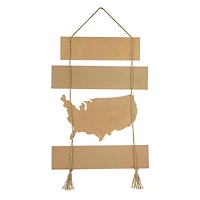 Glitzhome® 21" Patriotic American Sign Door Hanger