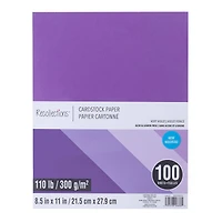6 Packs: 100 ct. (600 total) Very Violet 8.5" x 11" Cardstock Paper by Recollections™
