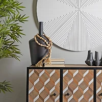 The Novogratz Black Glass Vase 12" x 12" x 22"