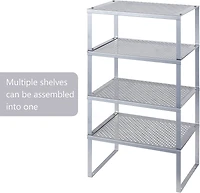 NEX™ Silver Stackable Metal Kitchen Cabinet & Counter Organizer