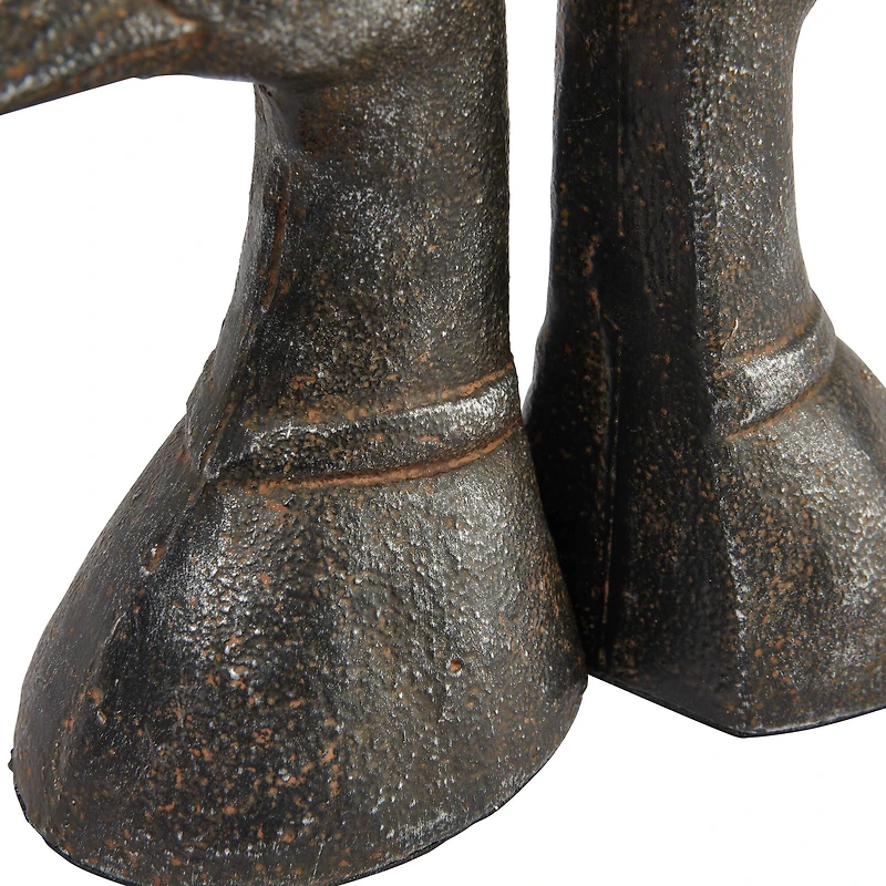 Hello Honey® 5.8" Black Iron Duck Bookends Set