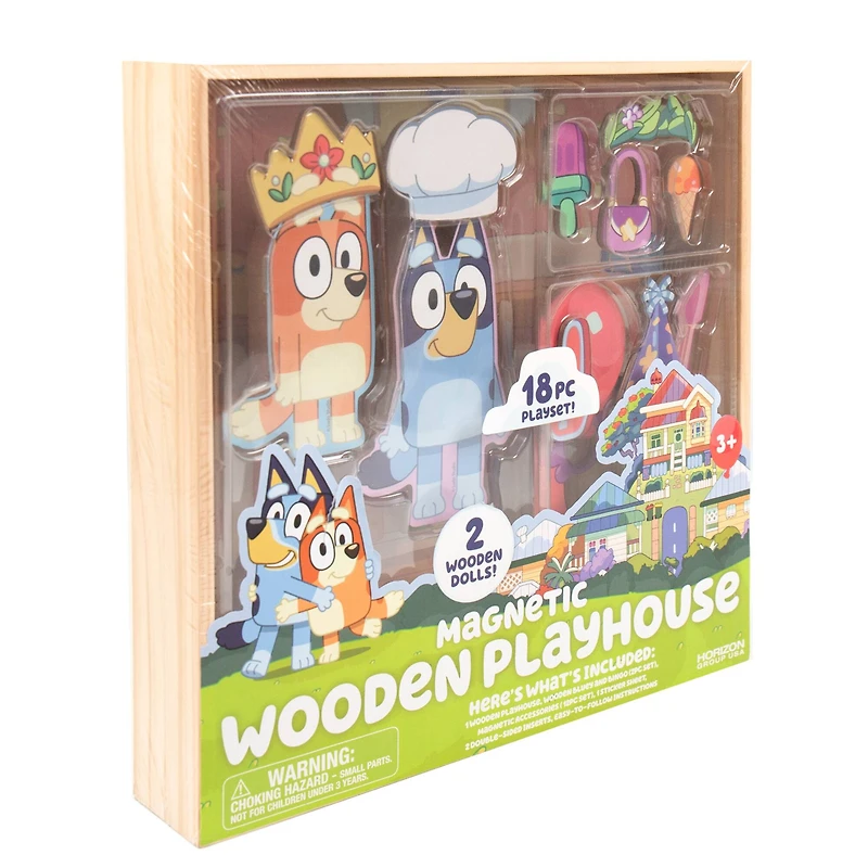 Bluey Magnetic Wooden Playhouse Set