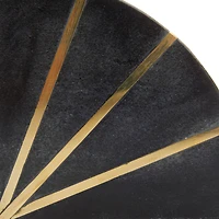 CosmoLiving by Cosmopolitan Black Marble Glam Bookends, 5" x 5" x 2"