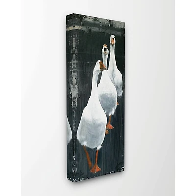 Stupell Industries Distressed Surface Geese Trio Canvas Wall Art