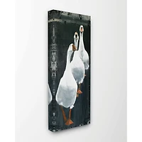 Stupell Industries Distressed Surface Geese Trio Canvas Wall Art