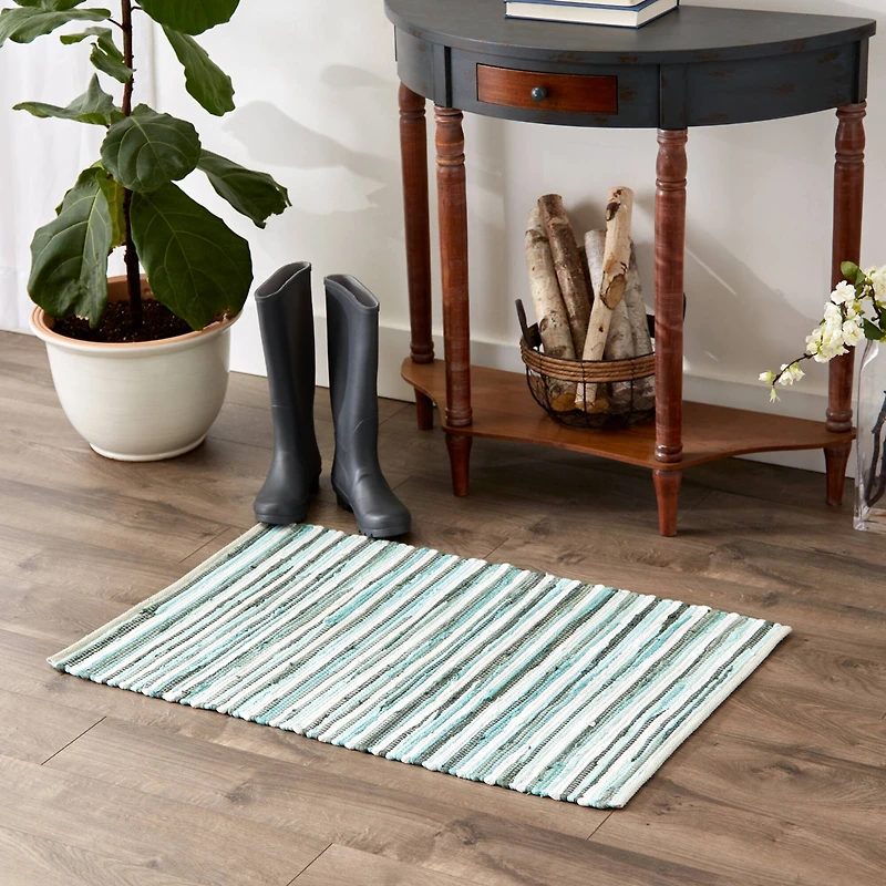 DII® Slim Stripe Cotton Chindi Rug