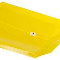 JAM Paper 9.75" x 13" Yellow Plastic Button String Open End Envelopes, 24ct.