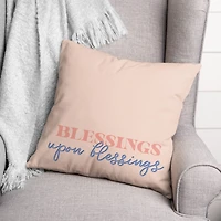 Blessings Upon Blessings Indoor/Outdoor Throw Pillow