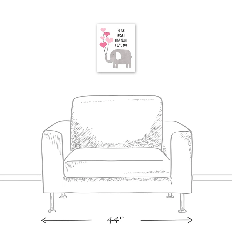 Never Forget How Much I Love You Canvas Wall Art