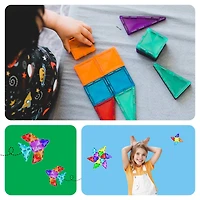 PicassoTiles® 40-Piece Travel Size Building Block Tile Set