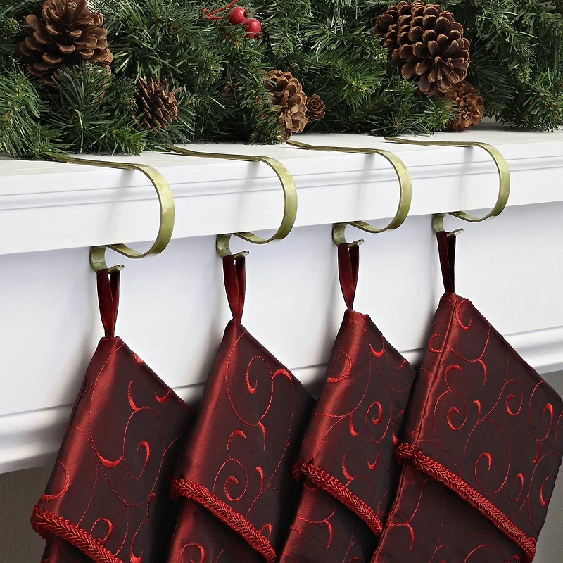 Original MantleClip® Old World Gold Stocking Holders, 4ct.