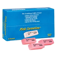 Dixon® Pink Carnation® Small Wedge Erasers, 36ct.