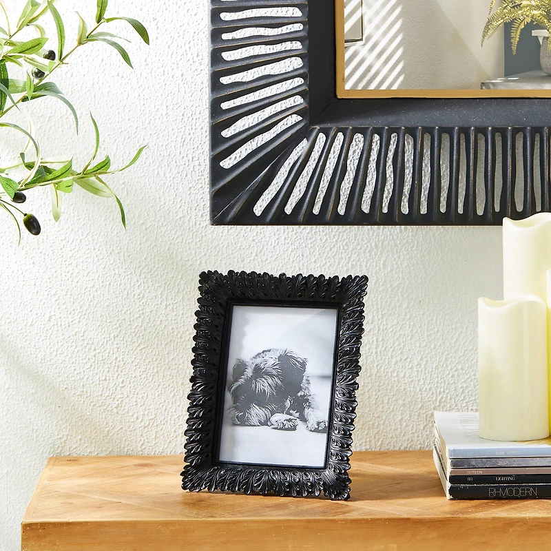 Glitzhome® 5" x 7" Black Scoop abletop Picture Frame