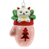 5" Kitten in a Mitten Glass Ornament by Ashland®