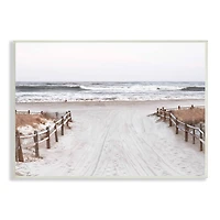 Stupell Industries Beach Wave Shoreline Foggy Horizon Wall Plaque Art
