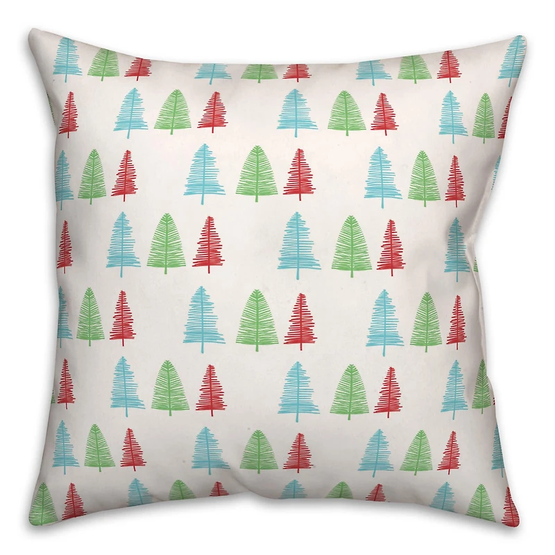 Christmas Trees Throw Pillow