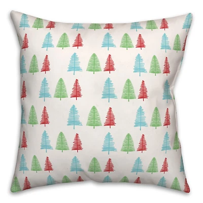 Christmas Trees Throw Pillow