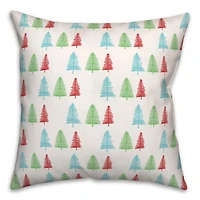 Christmas Trees Throw Pillow