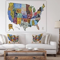 Designart - License Plate Map USA