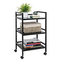 Honey Can Do Black Metal Rolling Cart