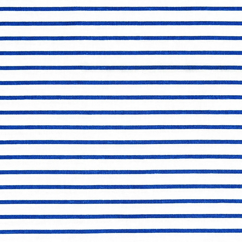 White & Navy Stripes Cotton Fabric Mini Bolt by Loops & Threads®