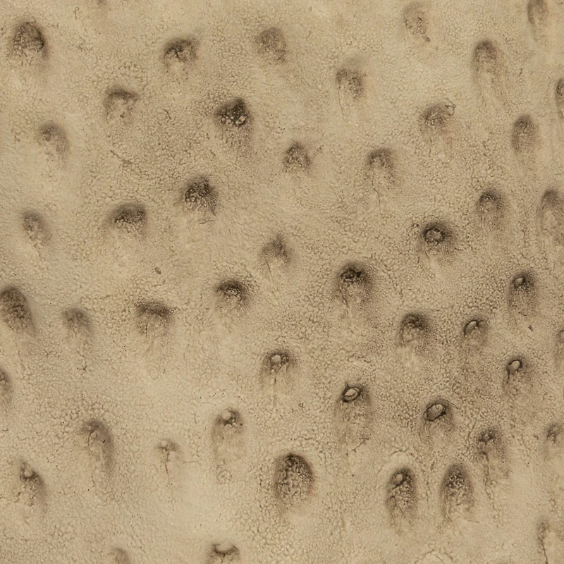 Hello Honey® 6" Matte Khaki Round Debossed Stoneware Planter