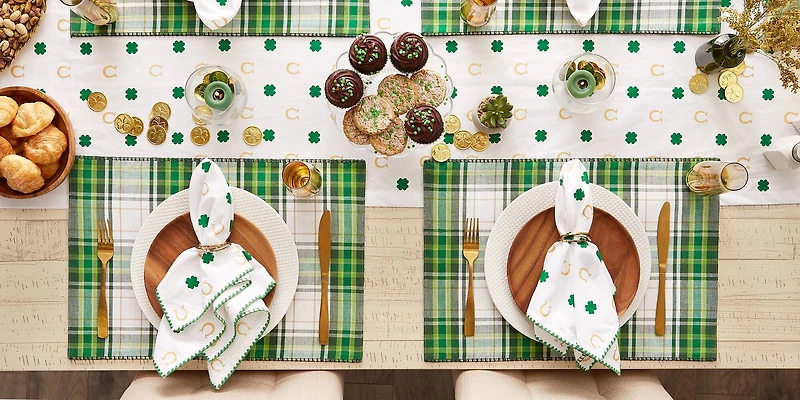 DII® A Wee Bit O Luck Embroidered Placemats, 4ct.