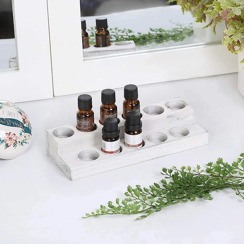 NEX™ 2-Tier White Wooden Essential Oils Display Holder, 2ct.