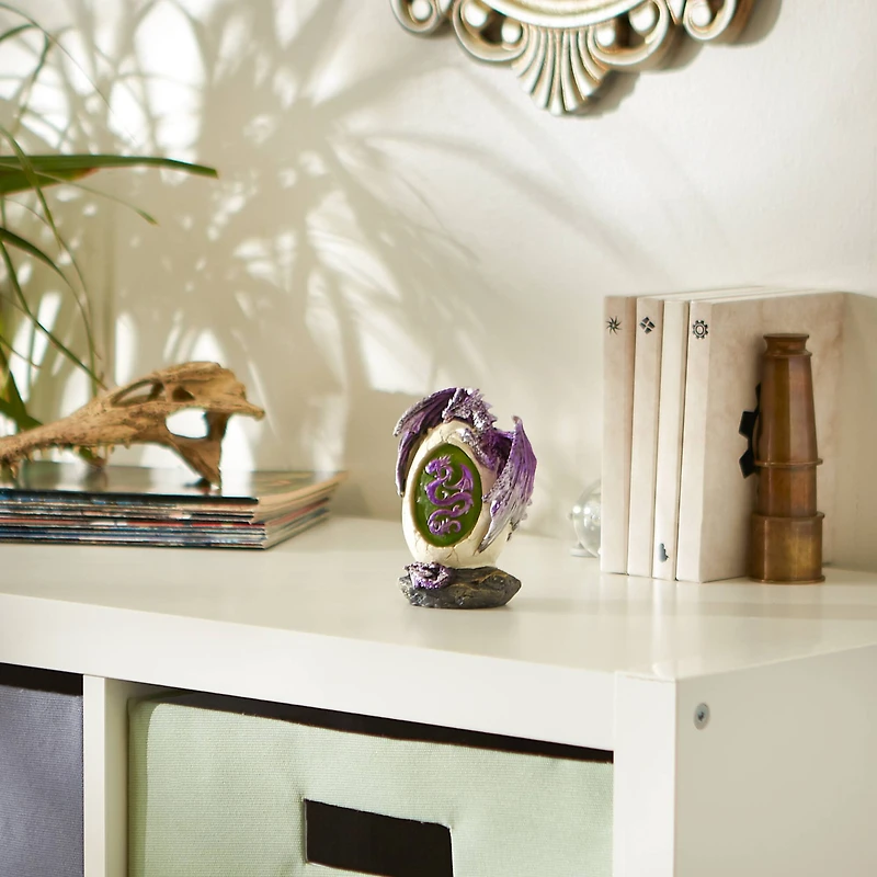 Purple Dragon Egg Statue 3.25" x 3" x 4.5